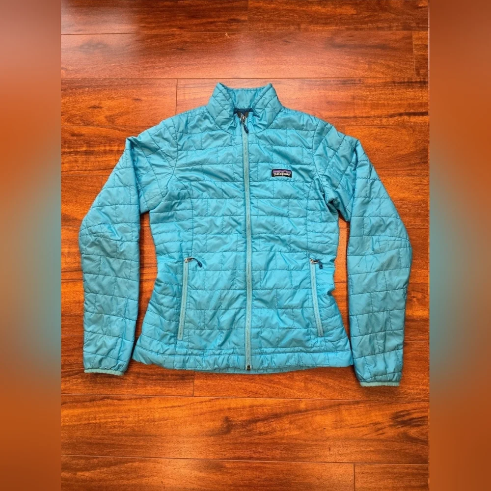 Patagonia Women's Nano Puffer Teal Blue Jacket Women Size S